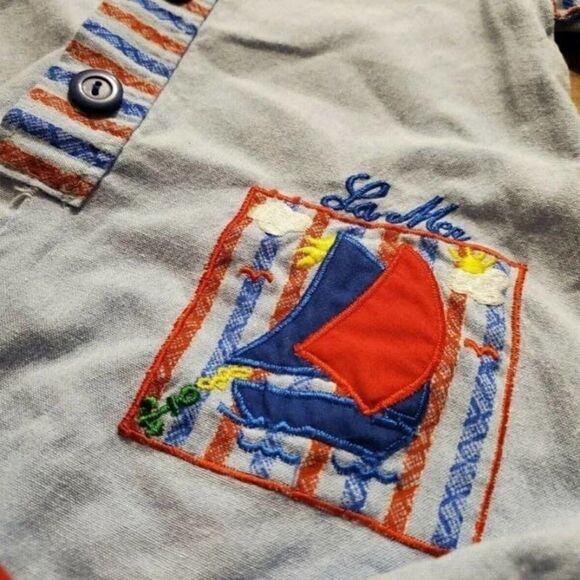 Vintage La Mer Sailing Themed Bubble Romper 3-6 M - Picture 3 of 5
